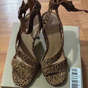 Madewell Leopard Print Heeled Sandals